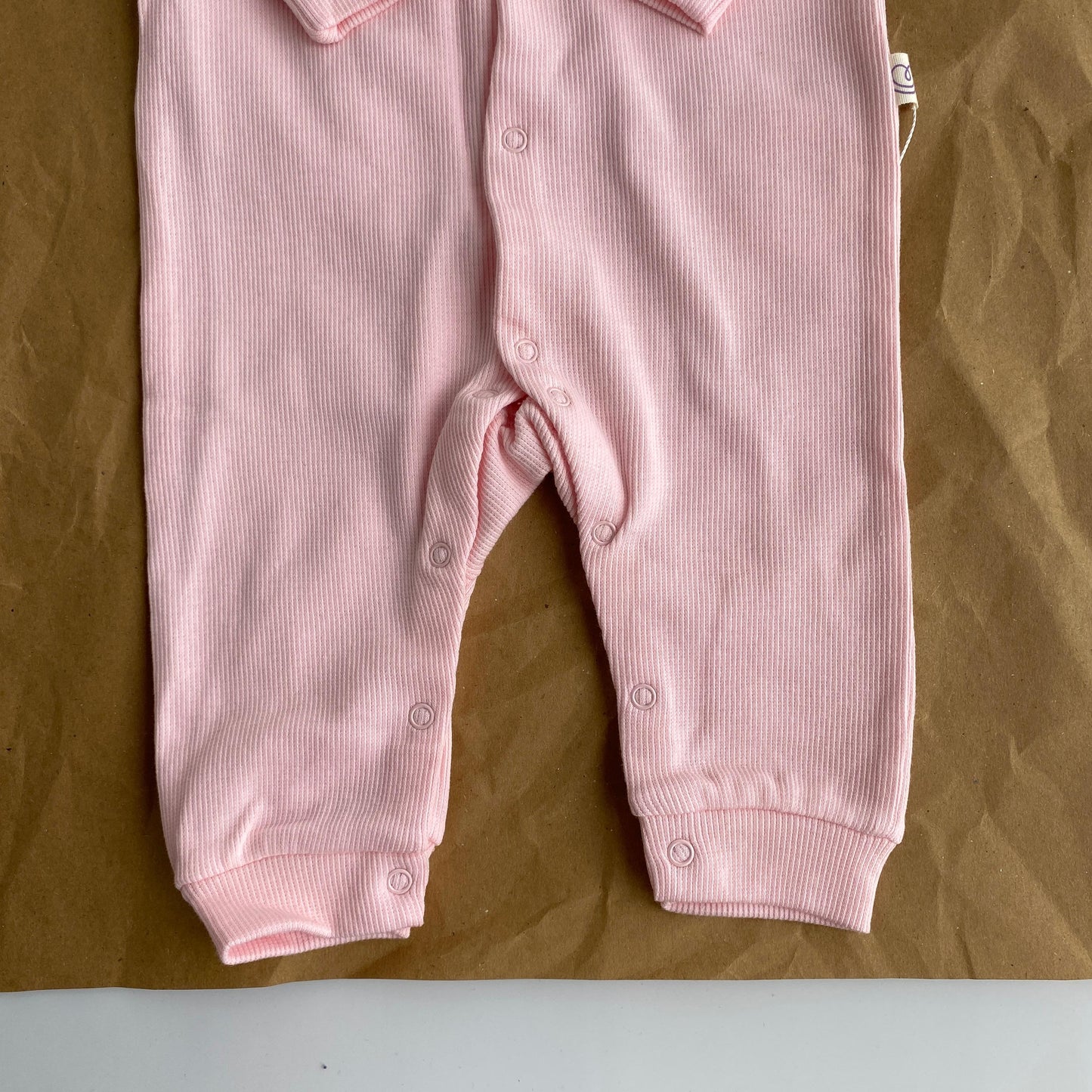 Pembe Kaşkorse Bebek Tulumu 6-9/9-12 Ay