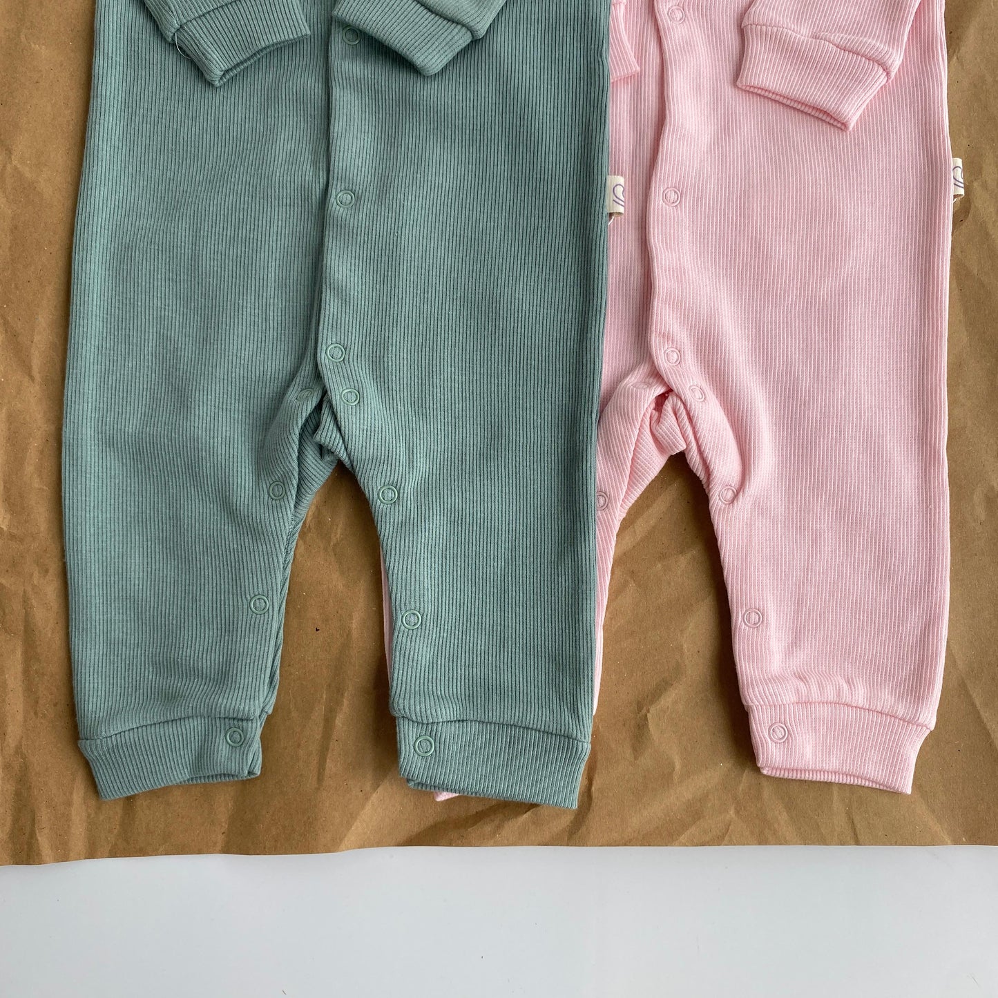 2’li Mint, Pembe Bebek Tulum 6-9/9-12 Ay