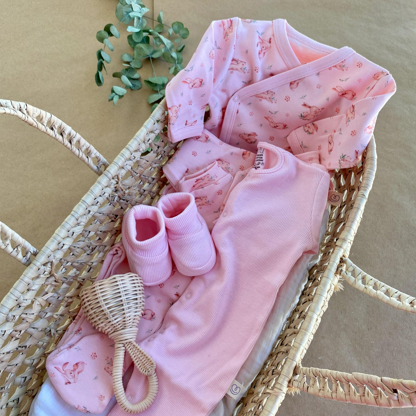 Jr. Rabbits, Pembe Patik, Pembe Tulum Yeni Doğan Set