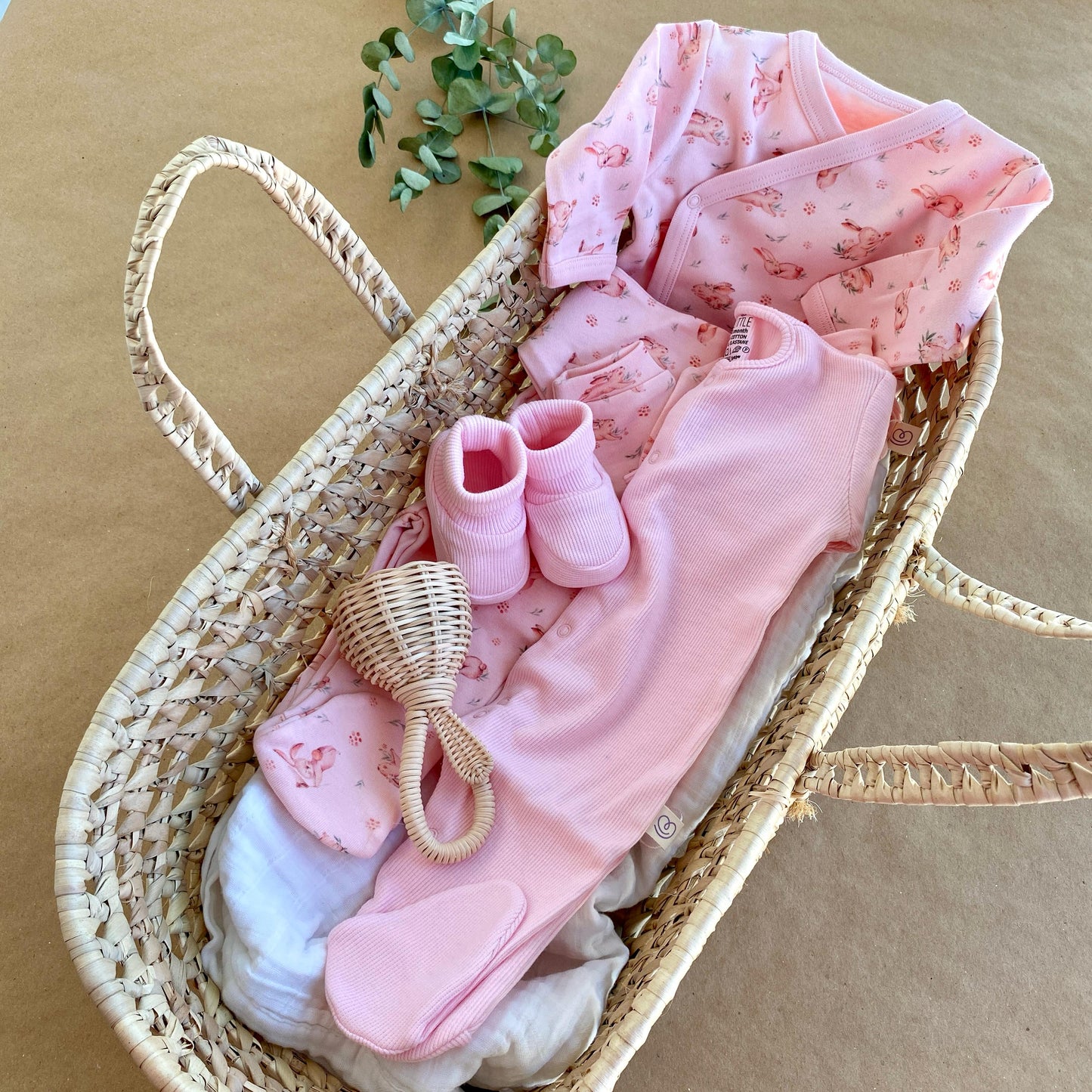 Jr. Rabbits, Pembe Patik, Pembe Tulum Yeni Doğan Set