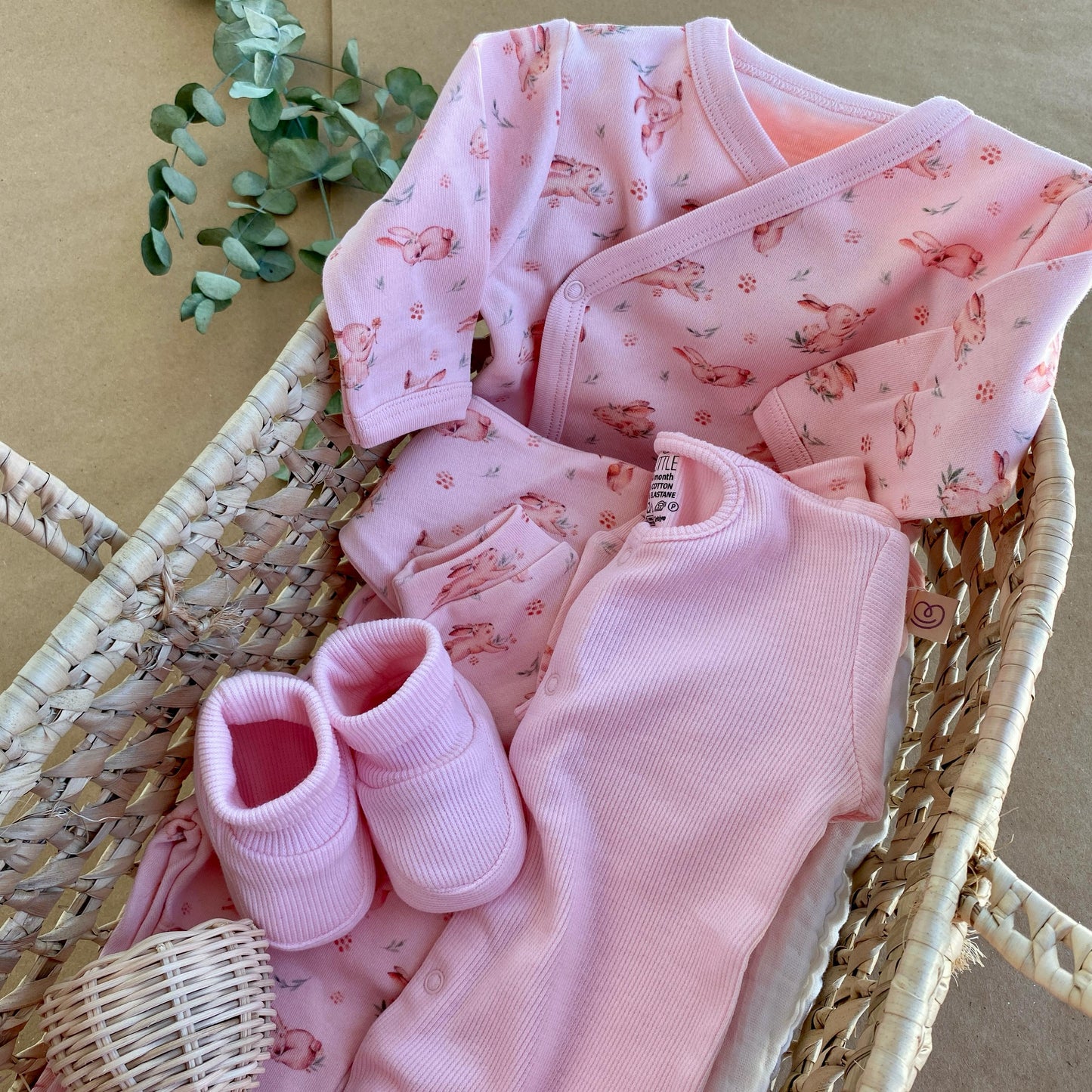 Jr. Rabbits, Pembe Patik, Pembe Tulum Yeni Doğan Set