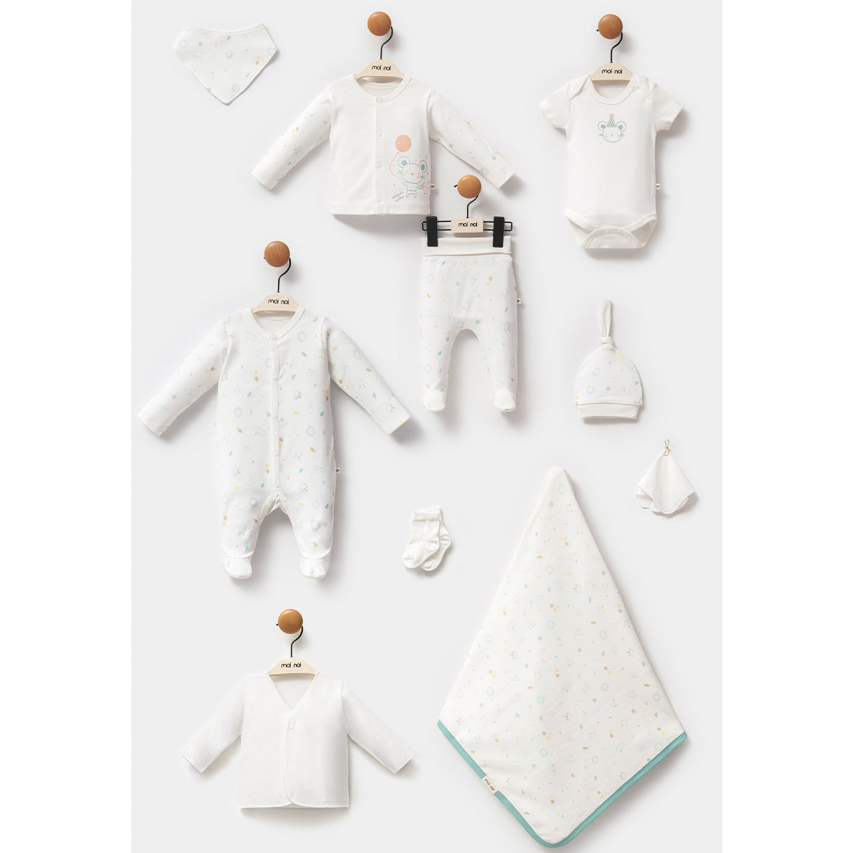 Mint 10'lu Balonlu Hastane Çıkışı, Tulum, Zıbın, Battaniye Set